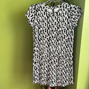 💖La Ma Belle grey, black and white short sleeve dress with front pockets